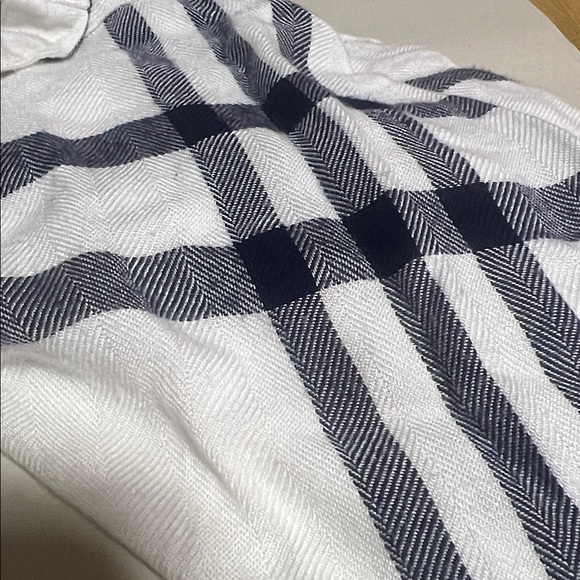 Rails Hunter Plaid Shirt Navy Blue White Long Sleeve Button Lightweight Medium - Picture 4 of 4